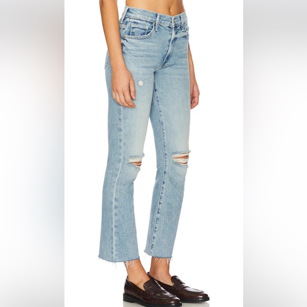 Mother The Insider Flood Fray Jeans in Peak-a-boo Size 25